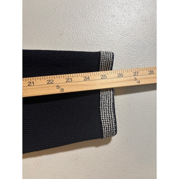 St. John Sport Jacket Skirt Outfit Set Women's XL Black Knit Wool Blend Casual - Picture 10 of 15